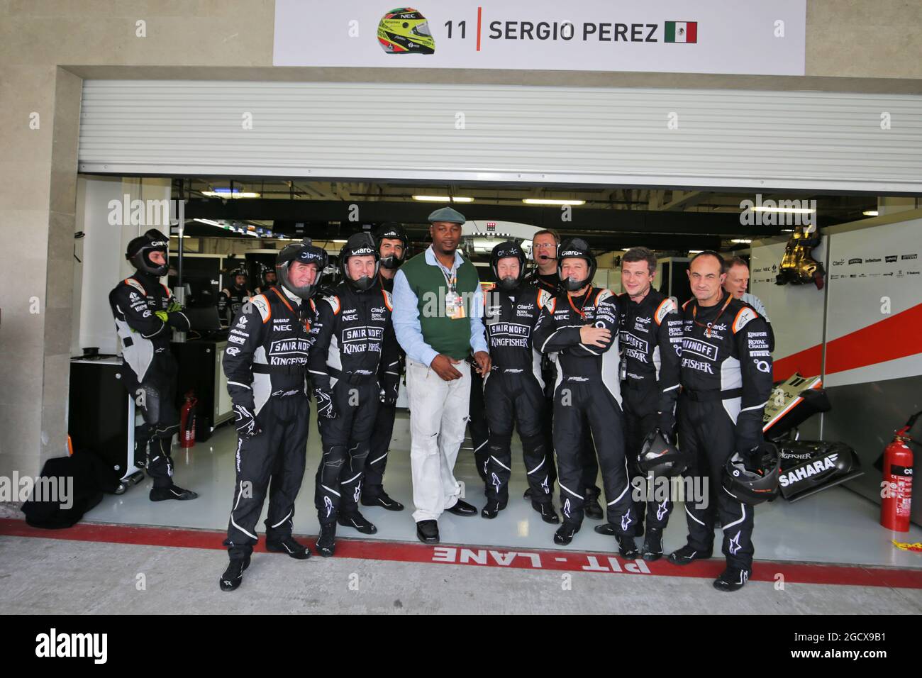 Lennox Lewis (GBR) ancien boxer avec l'équipe de F1 de Sahara Force India. Grand Prix du Mexique, dimanche 31 octobre 2016. Mexico, Mexique. Banque D'Images