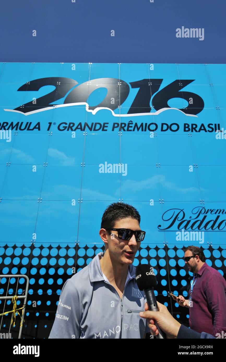 Esteban Ocon (FRA) Manor Racing. Grand Prix brésilien, jeudi 10 novembre 2016. Sao Paulo, Brésil. Banque D'Images