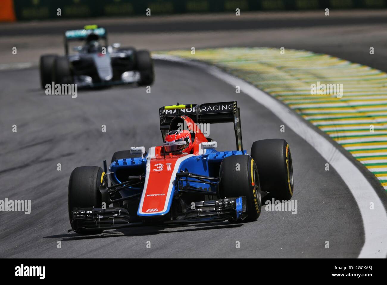 Esteban Ocon (FRA) Manor Racing MRT05. Grand Prix brésilien, vendredi 11 novembre 2016. Sao Paulo, Brésil. Banque D'Images