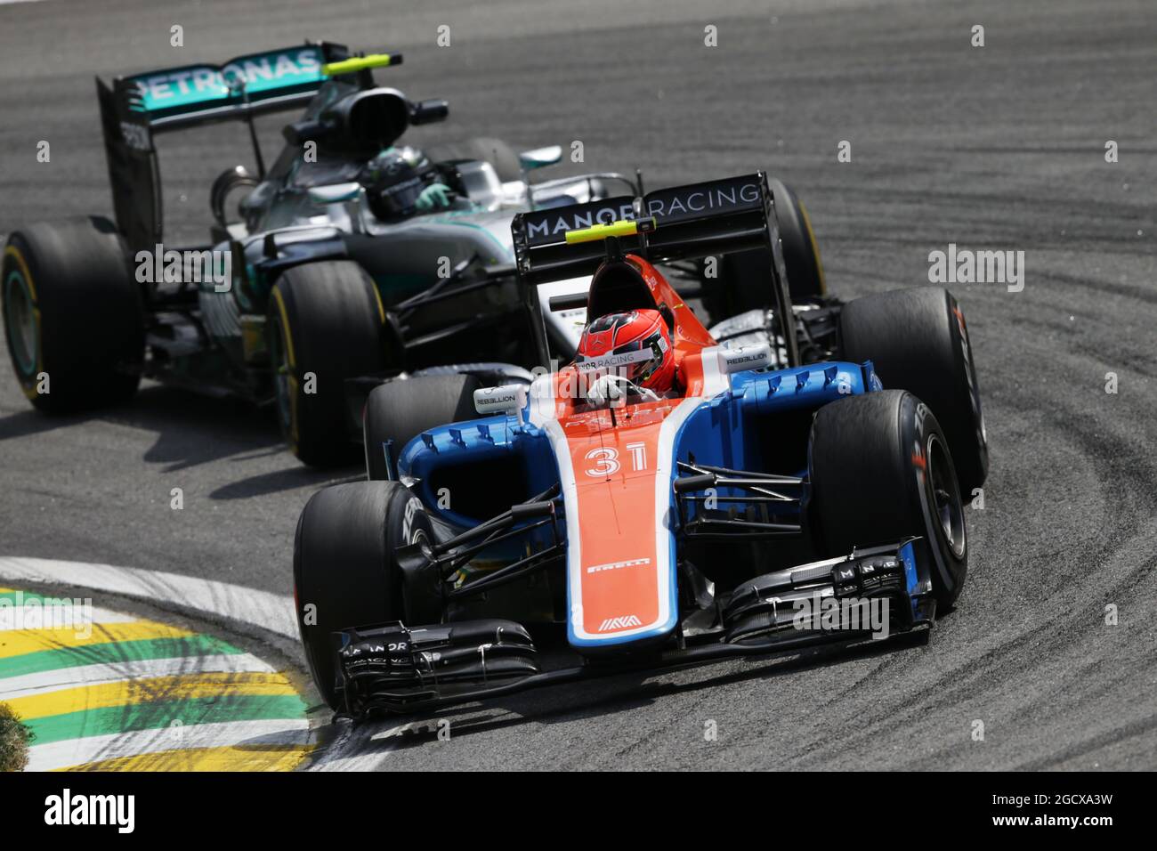 Esteban Ocon (FRA) Manor Racing MRT05. Grand Prix brésilien, vendredi 11 novembre 2016. Sao Paulo, Brésil. Banque D'Images