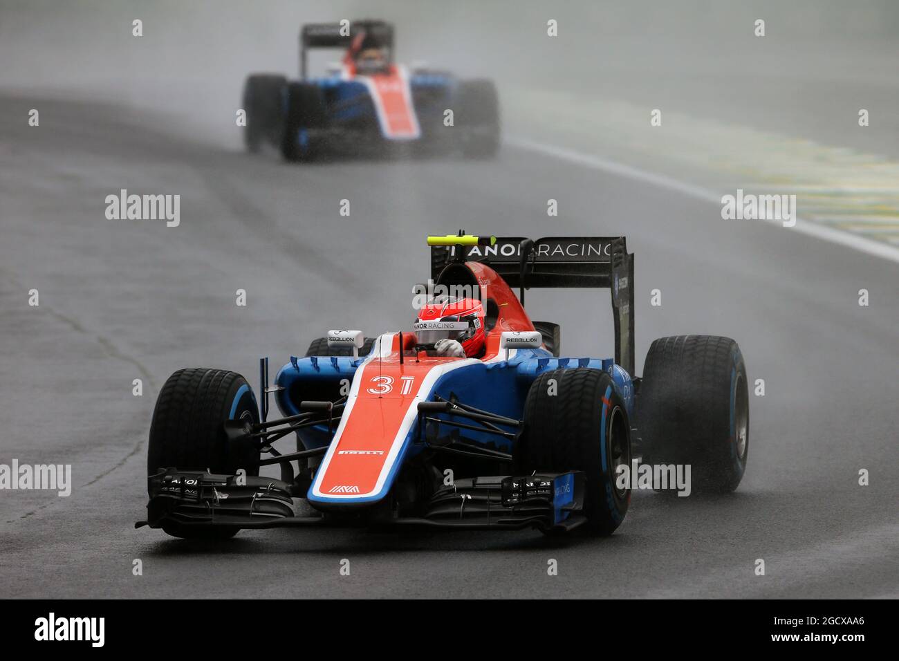 Esteban Ocon (FRA) Manor Racing MRT05. Grand Prix brésilien, dimanche 13 novembre 2016. Sao Paulo, Brésil. Banque D'Images
