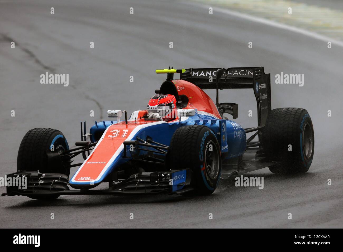 Esteban Ocon (FRA) Manor Racing MRT05. Grand Prix brésilien, dimanche 13 novembre 2016. Sao Paulo, Brésil. Banque D'Images