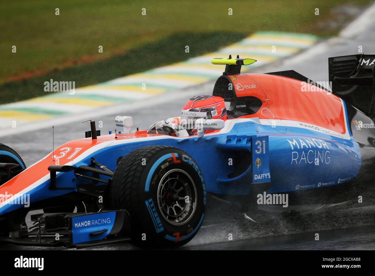 Esteban Ocon (FRA) Manor Racing MRT05. Grand Prix brésilien, dimanche 13 novembre 2016. Sao Paulo, Brésil. Banque D'Images