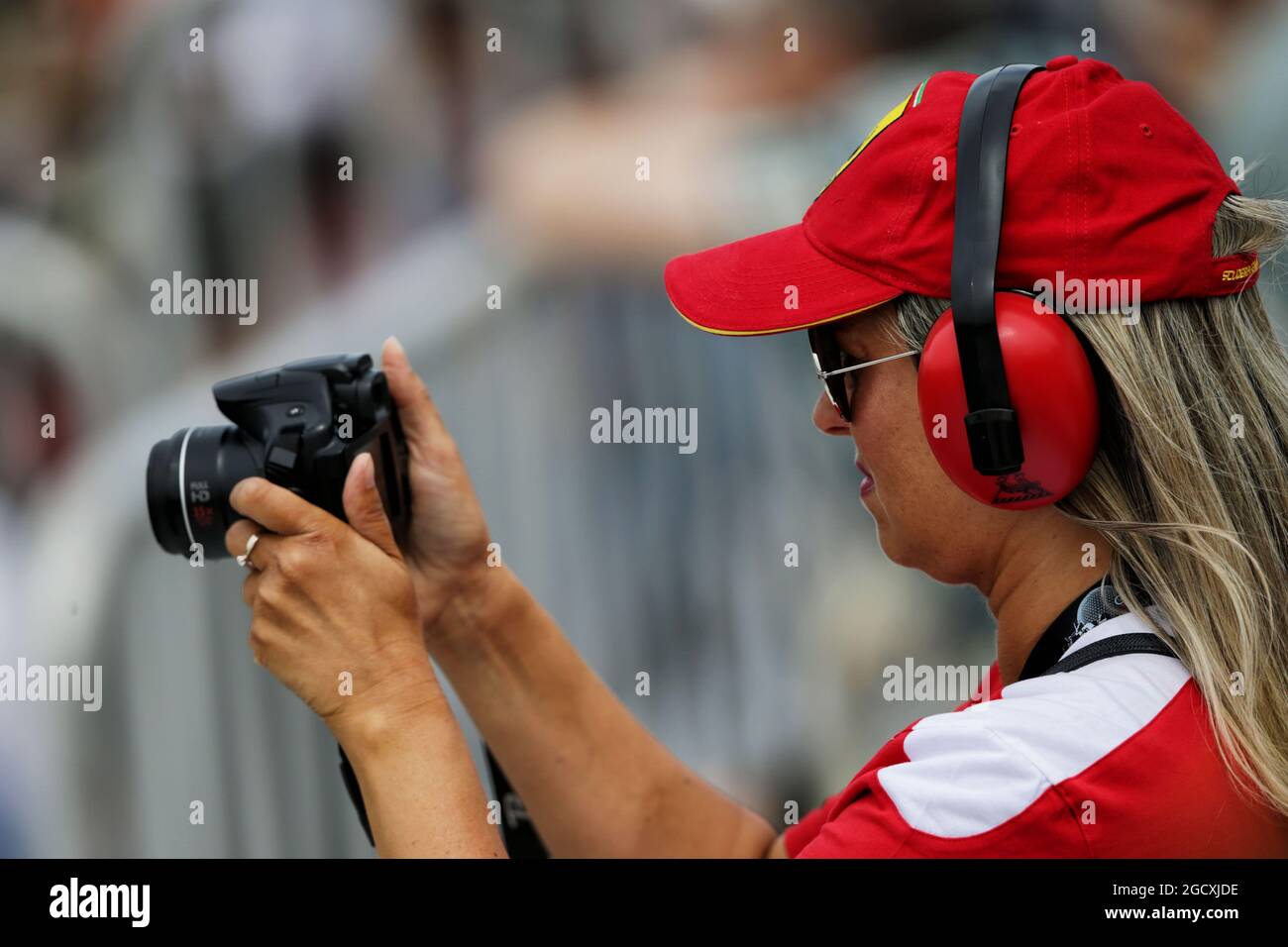 Un ventilateur. Grand Prix du Canada, vendredi 9 juin 2017. Montréal, Canada. Banque D'Images