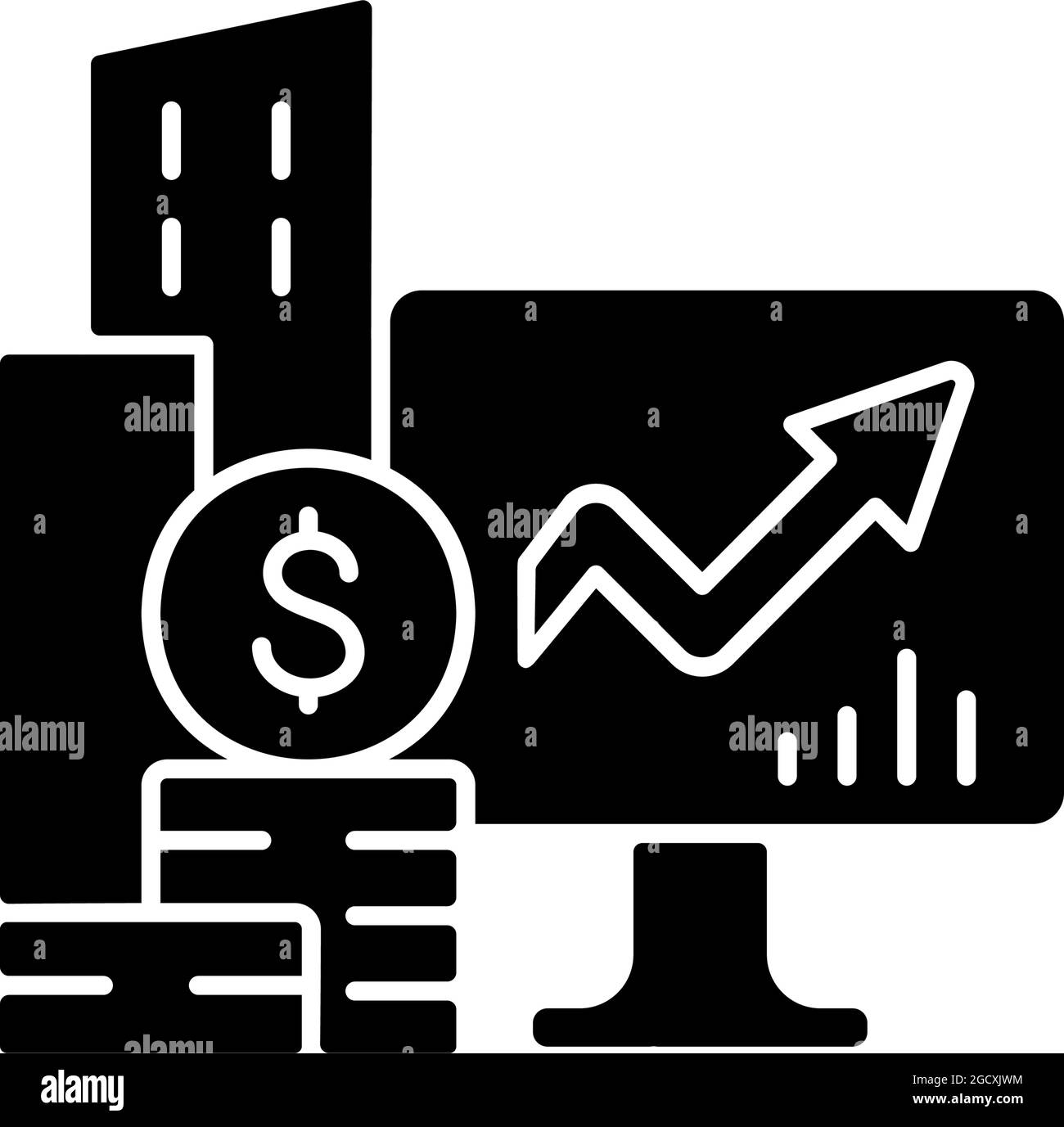L'icône de glyphe noire de la société est en stock Illustration de Vecteur