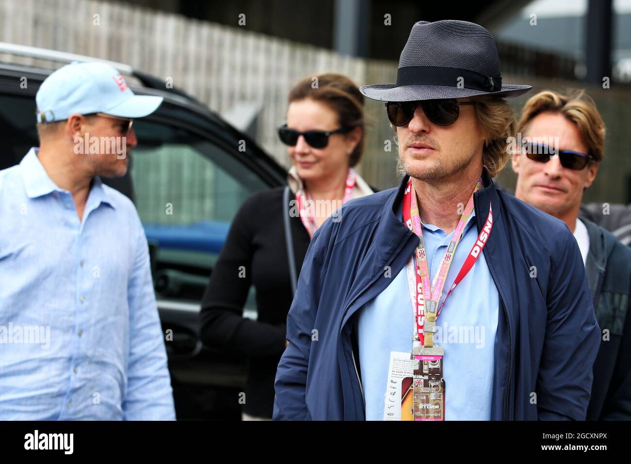 Owen Wilson (États-Unis) acteur. Grand Prix de Grande-Bretagne, dimanche 16 juillet 2017. Silverstone, Angleterre. Banque D'Images