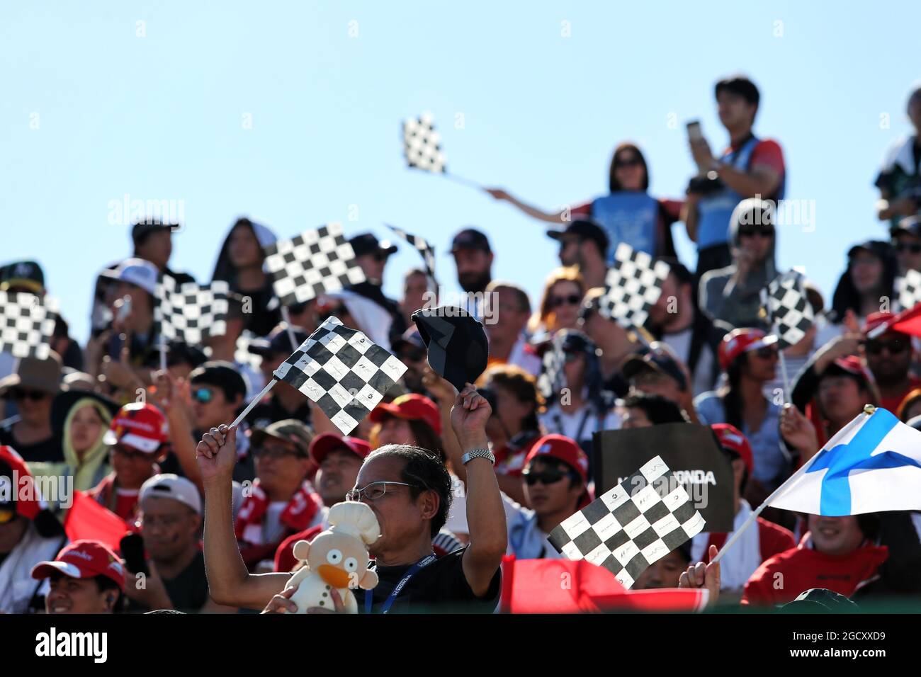 Ventilateurs. Grand Prix japonais, dimanche 8 octobre 2017. Suzuka, Japon. Banque D'Images