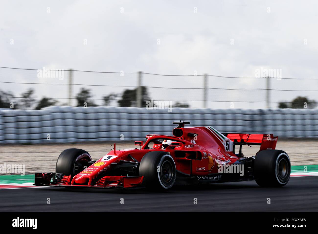 Sebastian Vettel (GER) Ferrari SF71H. Test de Formule 1, jour 3, jeudi 8 mars 2018. Barcelone, Espagne. Banque D'Images