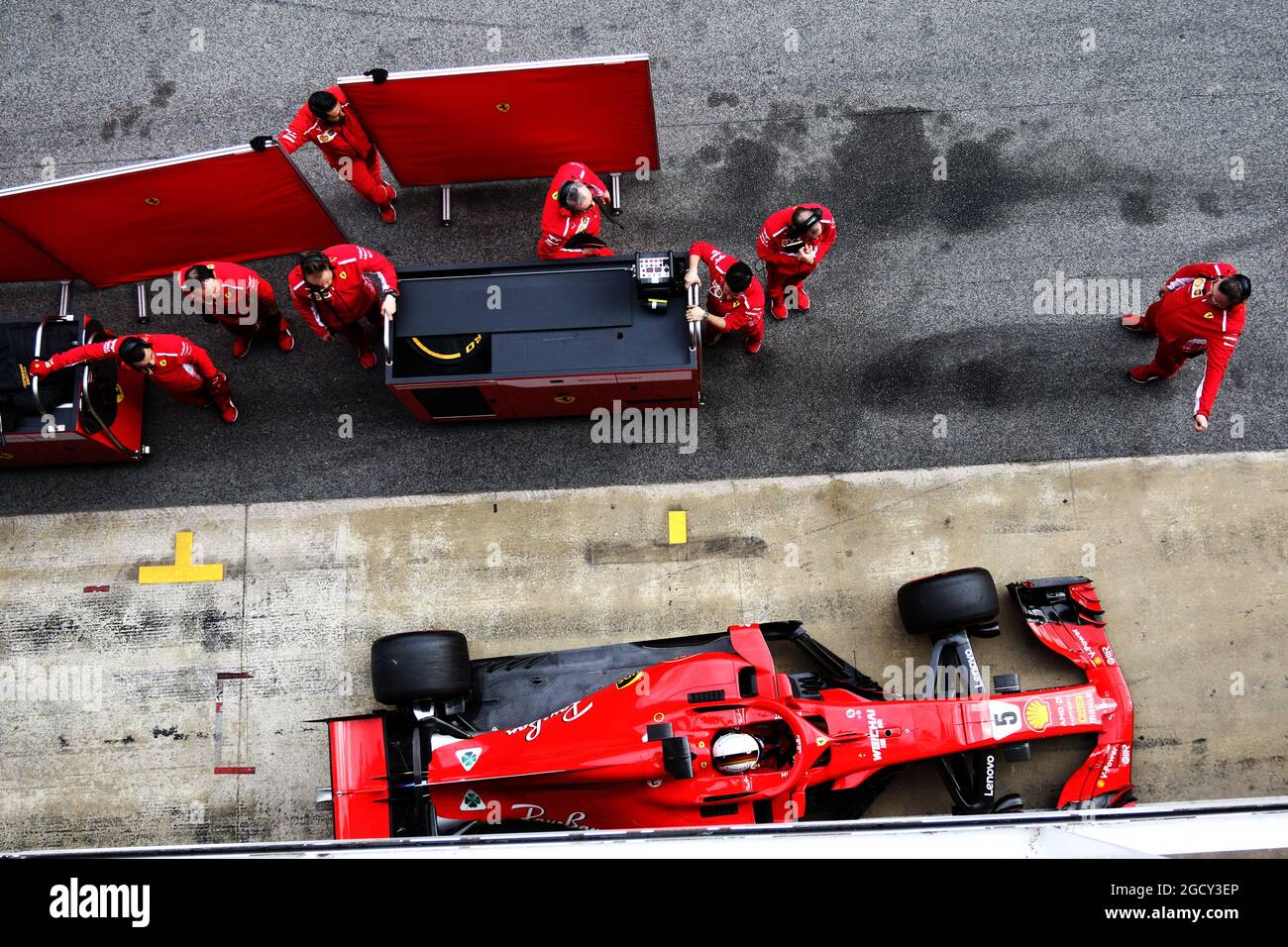 Sebastian Vettel (GER) Ferrari SF71H. Test de Formule 1, jour 3, jeudi 8 mars 2018. Barcelone, Espagne. Banque D'Images