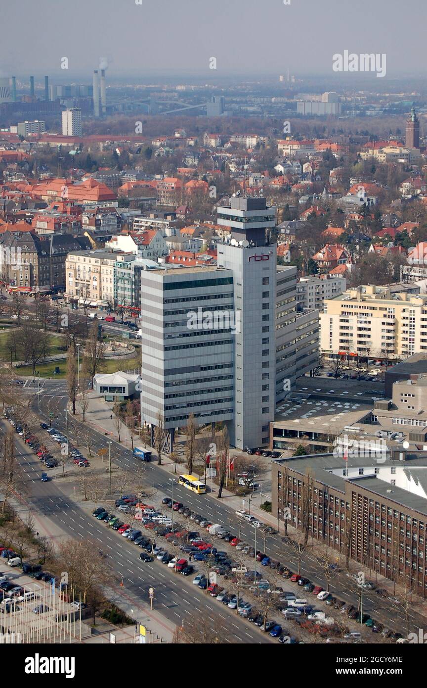 RBB Gebäude. Masurenallee, Berlin, Allemagne Banque D'Images