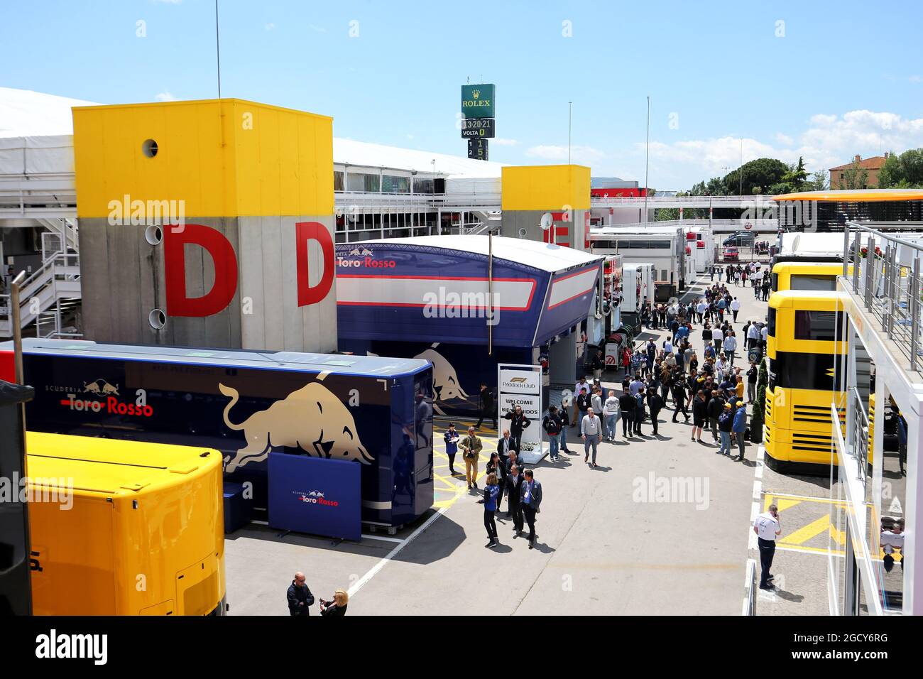 Le paddock. Grand Prix d'Espagne, dimanche 13 mai 2018. Barcelone, Espagne. Banque D'Images