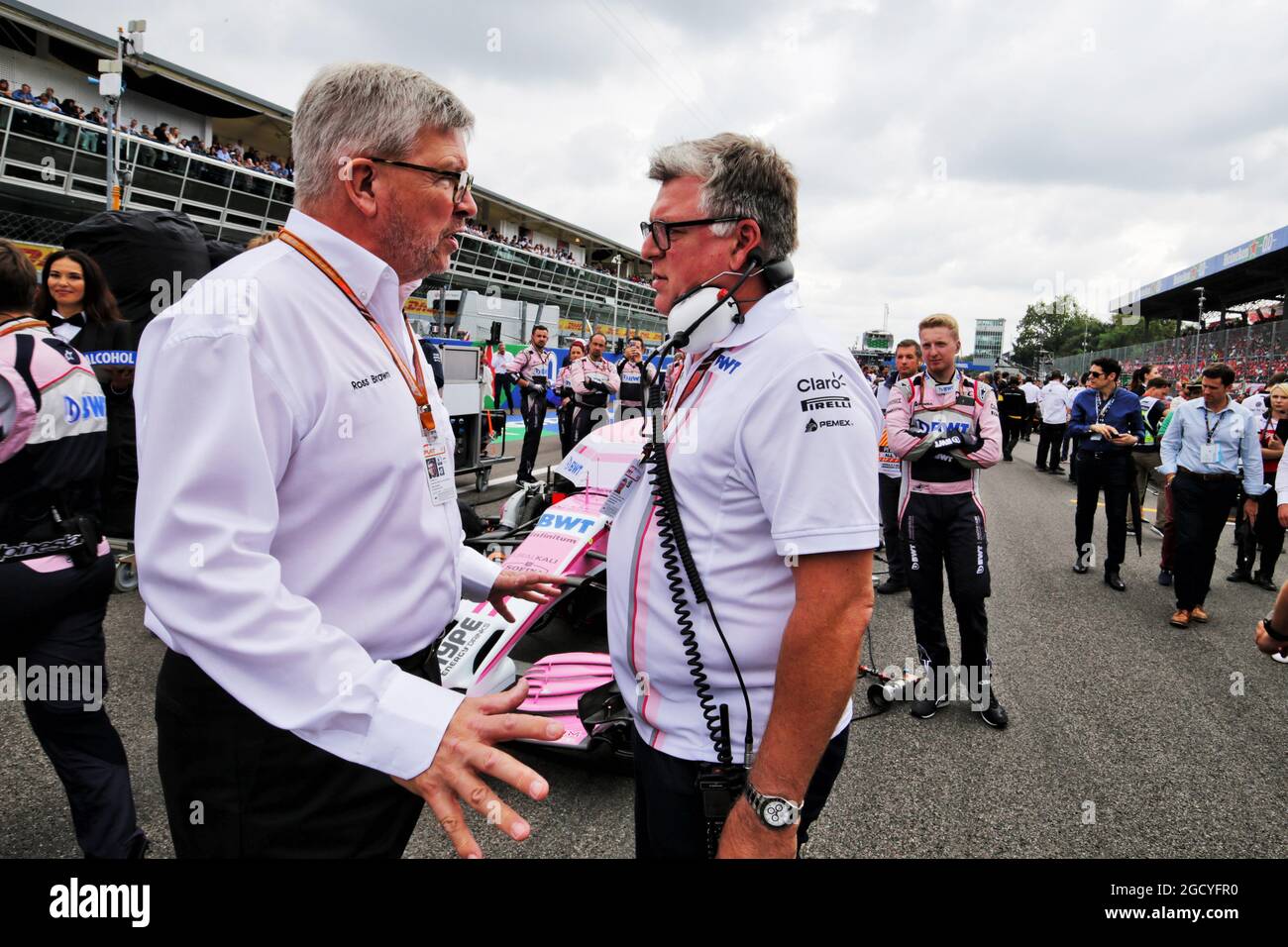 Racing point force inde f1 team principal pdg sur la grille Banque de photographies et d’images