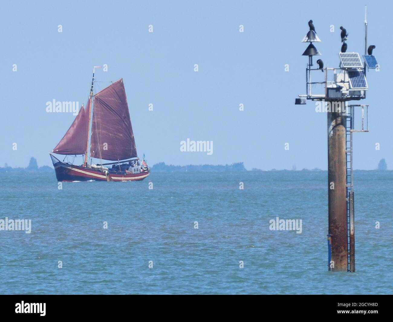 Sheerness, Kent, Royaume-Uni. 10 août 2021. Météo au Royaume-Uni : un après-midi ensoleillé à Sheerness, Kent. Crédit : James Bell/Alay Live News Banque D'Images