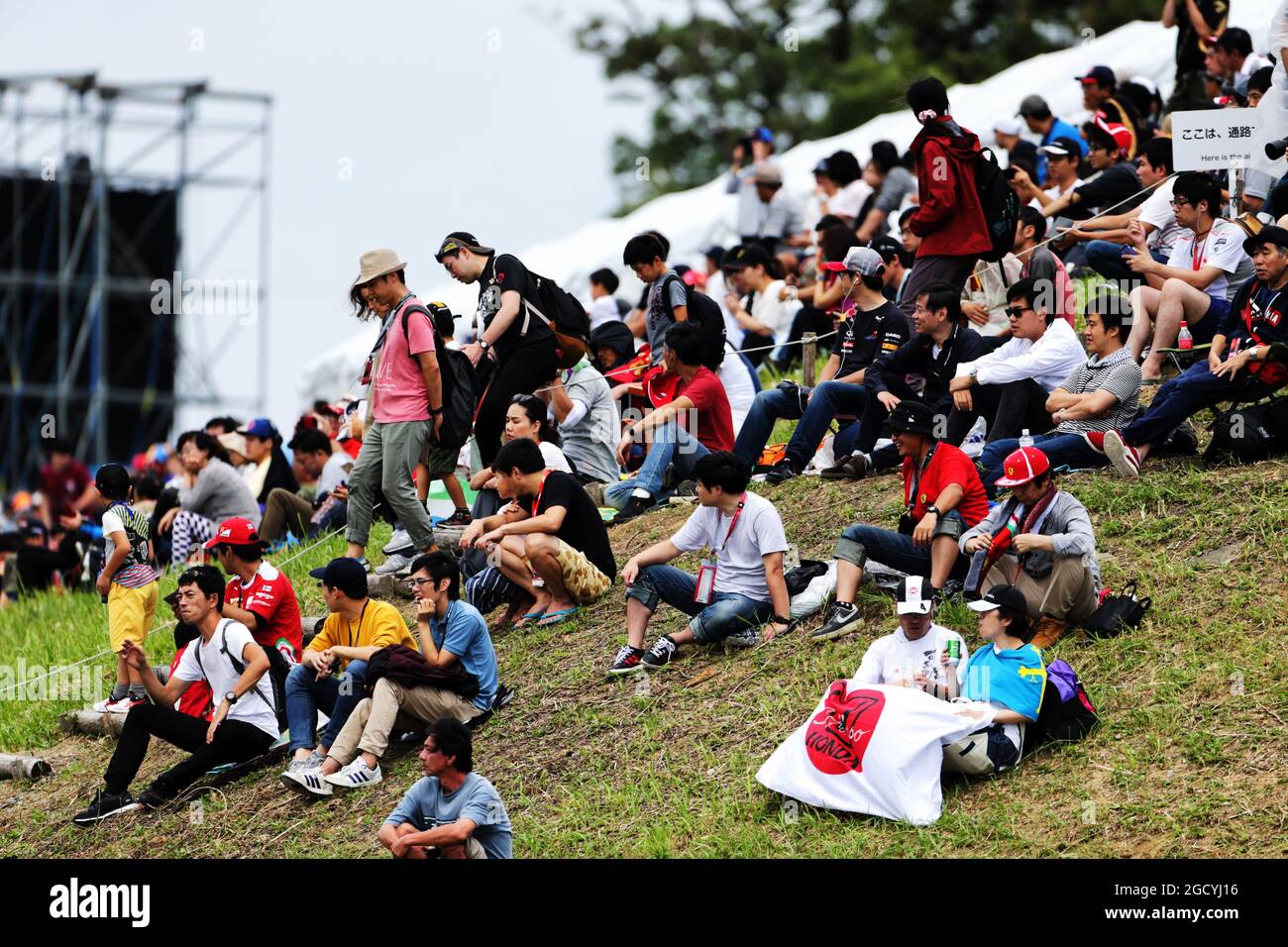 Ventilateurs. Grand Prix japonais, samedi 6 octobre 2018. Suzuka, Japon. Banque D'Images