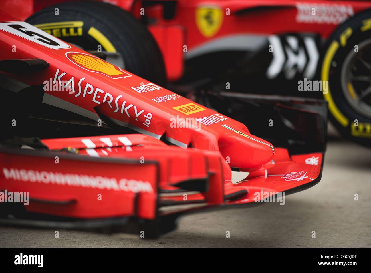 Ferrari SF71H de Sebastian Vettel (GER) Ferrari - aile avant. Grand Prix des États-Unis, jeudi 18 octobre 2018. Circuit of the Americas, Austin, Texas, États-Unis. Banque D'Images