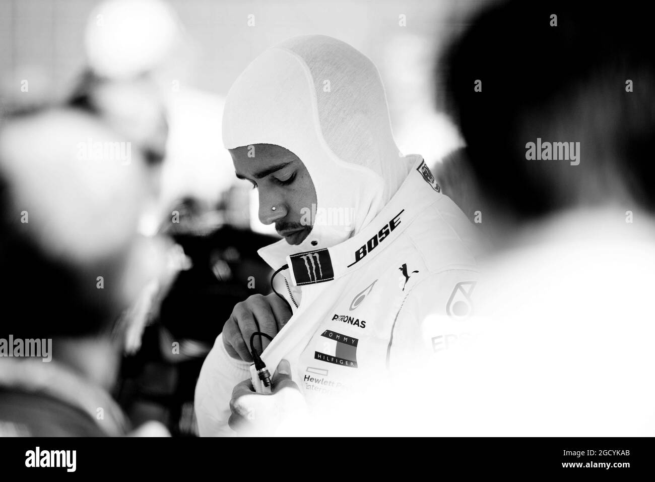 Lewis Hamilton (GBR) Mercedes AMG F1 sur la grille. Grand Prix des États-Unis, dimanche 21 octobre 2018. Circuit of the Americas, Austin, Texas, États-Unis. Banque D'Images