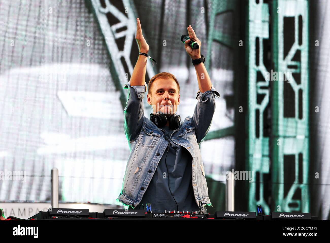 Armin van Buuren (NLD) DJ sur le podium. Grand Prix du Mexique, dimanche 28 octobre 2018. Mexico, Mexique. Banque D'Images