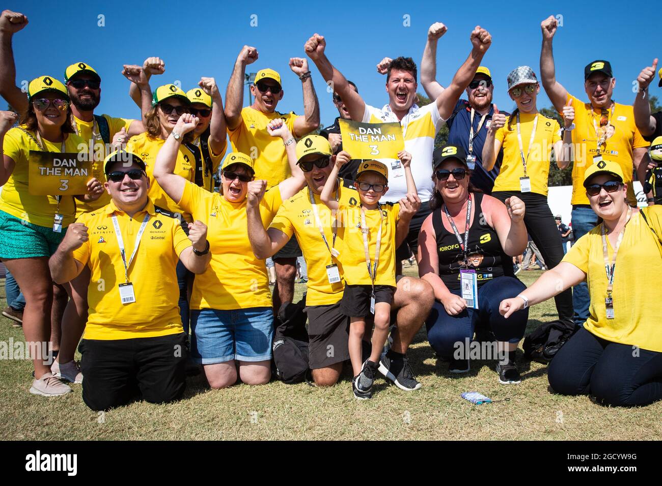 Daniel Ricciardo (AUS) fans de Renault F1 Team. Grand Prix d'Australie, dimanche 17 mars 2019. Albert Park, Melbourne, Australie. Banque D'Images