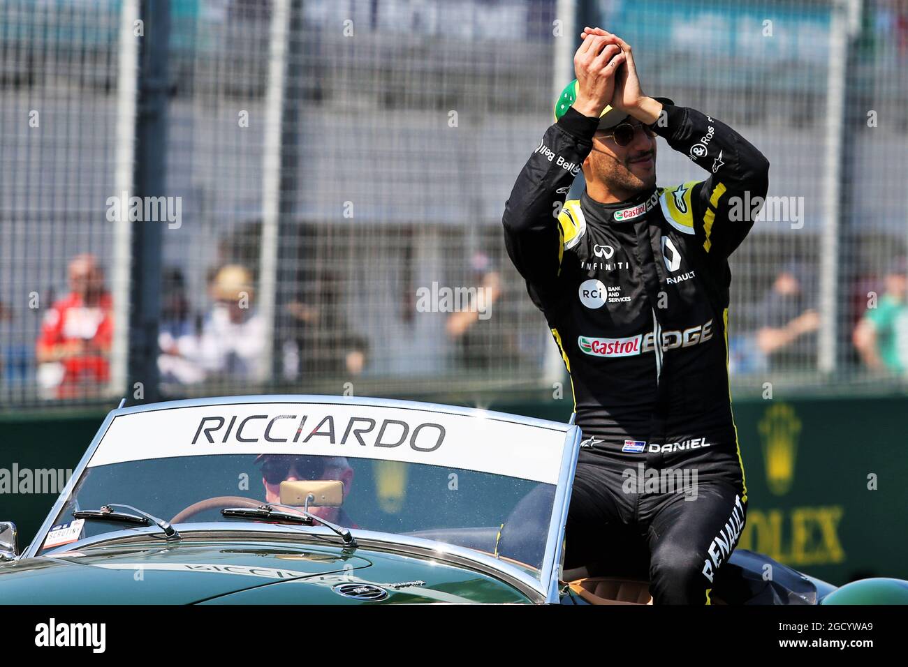 Daniel Ricciardo (AUS) Renault F1 Team sur le défilé des pilotes. Grand Prix d'Australie, dimanche 17 mars 2019. Albert Park, Melbourne, Australie. Banque D'Images