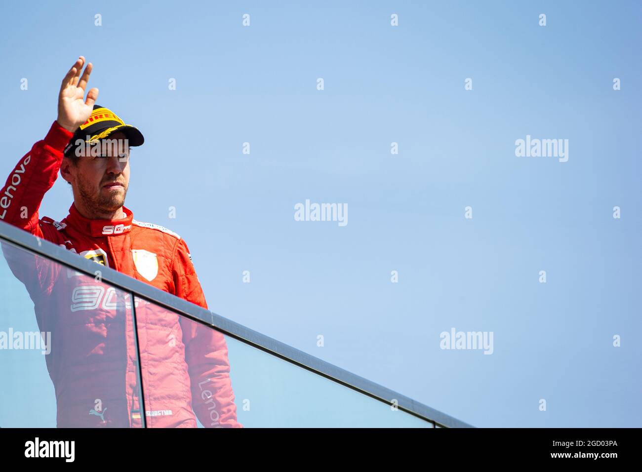 Deuxième place Sebastian Vettel (GER) Ferrari sur le podium. Grand Prix du Canada, dimanche 9 juin 2019. Montréal, Canada. Banque D'Images