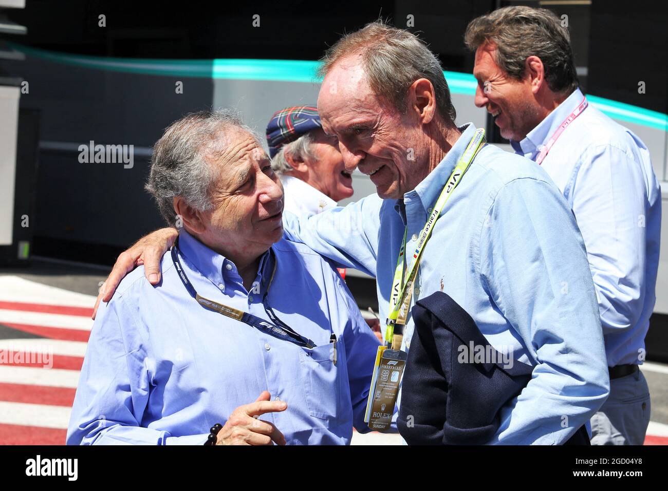 (De gauche à droite) : Jean Todt (FRA) Président de la FIA avec Jean-Claude Killy (FRA) ancien ski Racer. Grand Prix de France, dimanche 23 juin 2019. Paul Ricard, France. Banque D'Images