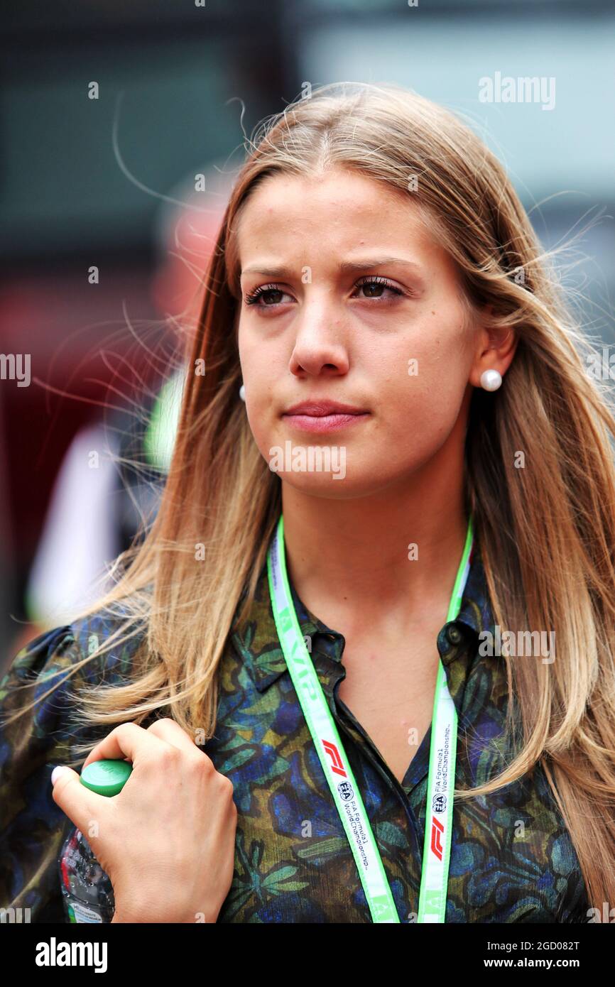 Giada Gianni (ITA) petite amie de Charles Leclerc (mon) Ferrari. Grand Prix d'Allemagne, dimanche 28 juillet 2019. Hockenheim, Allemagne. Banque D'Images