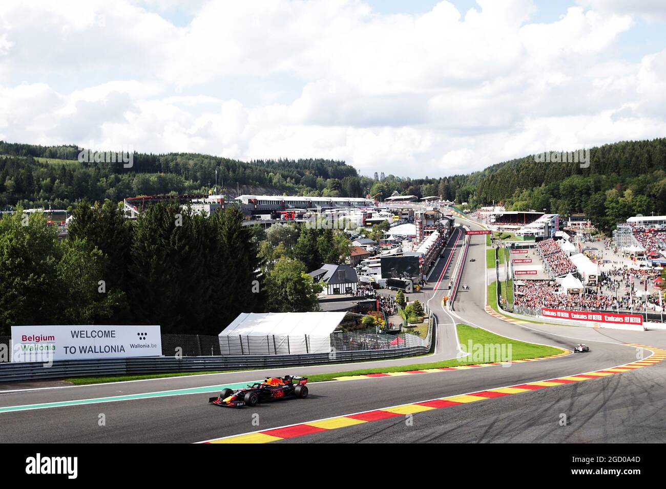 Max Verstappen (NLD) Red Bull Racing RB15 sur le tour de formation. Grand Prix de Belgique, dimanche 1er septembre 2019. Spa-Francorchamps, Belgique. Banque D'Images