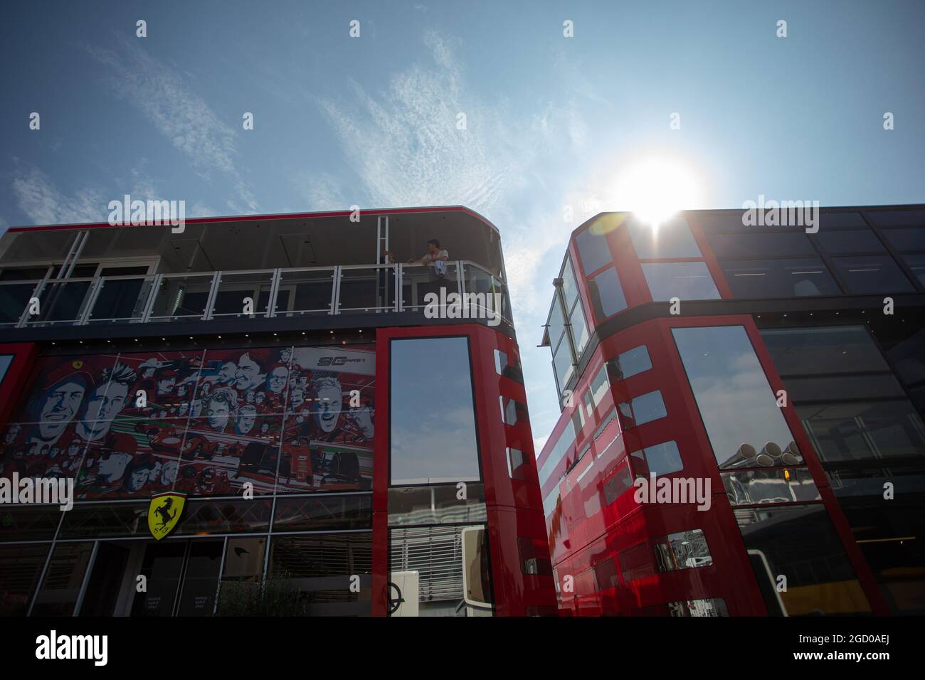 Ferrari motorhome. Grand Prix d'Italie, jeudi 5 septembre 2019. Monza Italie. Banque D'Images