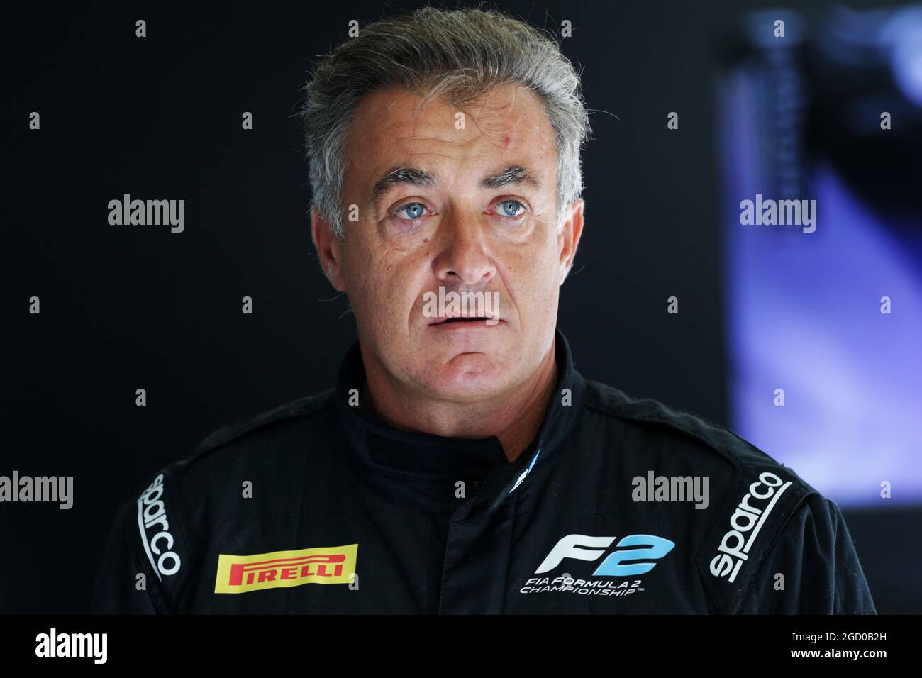 Jean Alesi (FRA) présente les pneus 2020 Pirelli F1 18 pouces dans une voiture F2. Grand Prix d'Italie, samedi 7 septembre 2019. Monza Italie. Banque D'Images