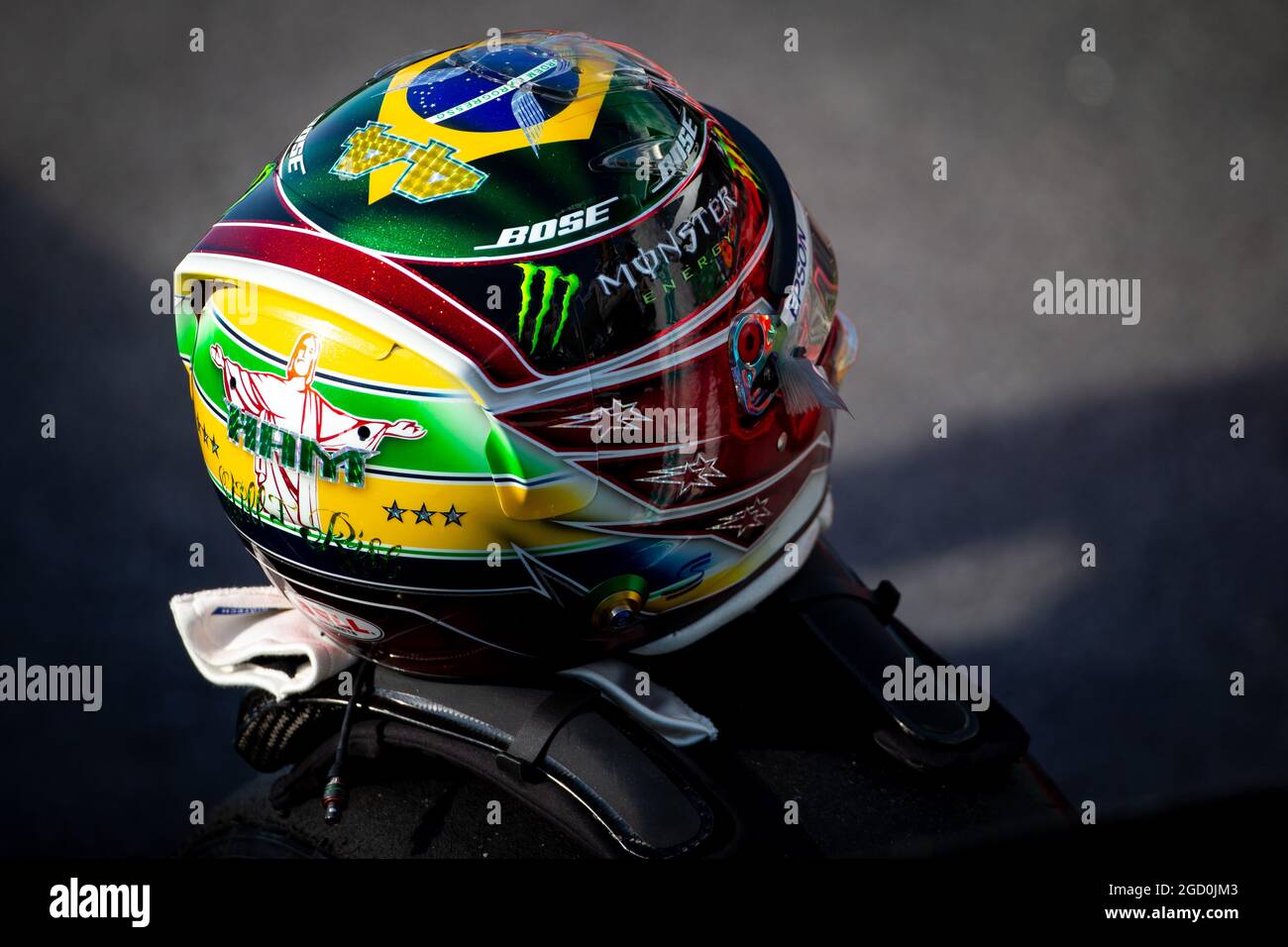 Le casque de Lewis Hamilton (GBR) Mercedes AMG F1. Grand Prix brésilien,  samedi 16 novembre 2019. Sao Paulo, Brésil Photo Stock - Alamy