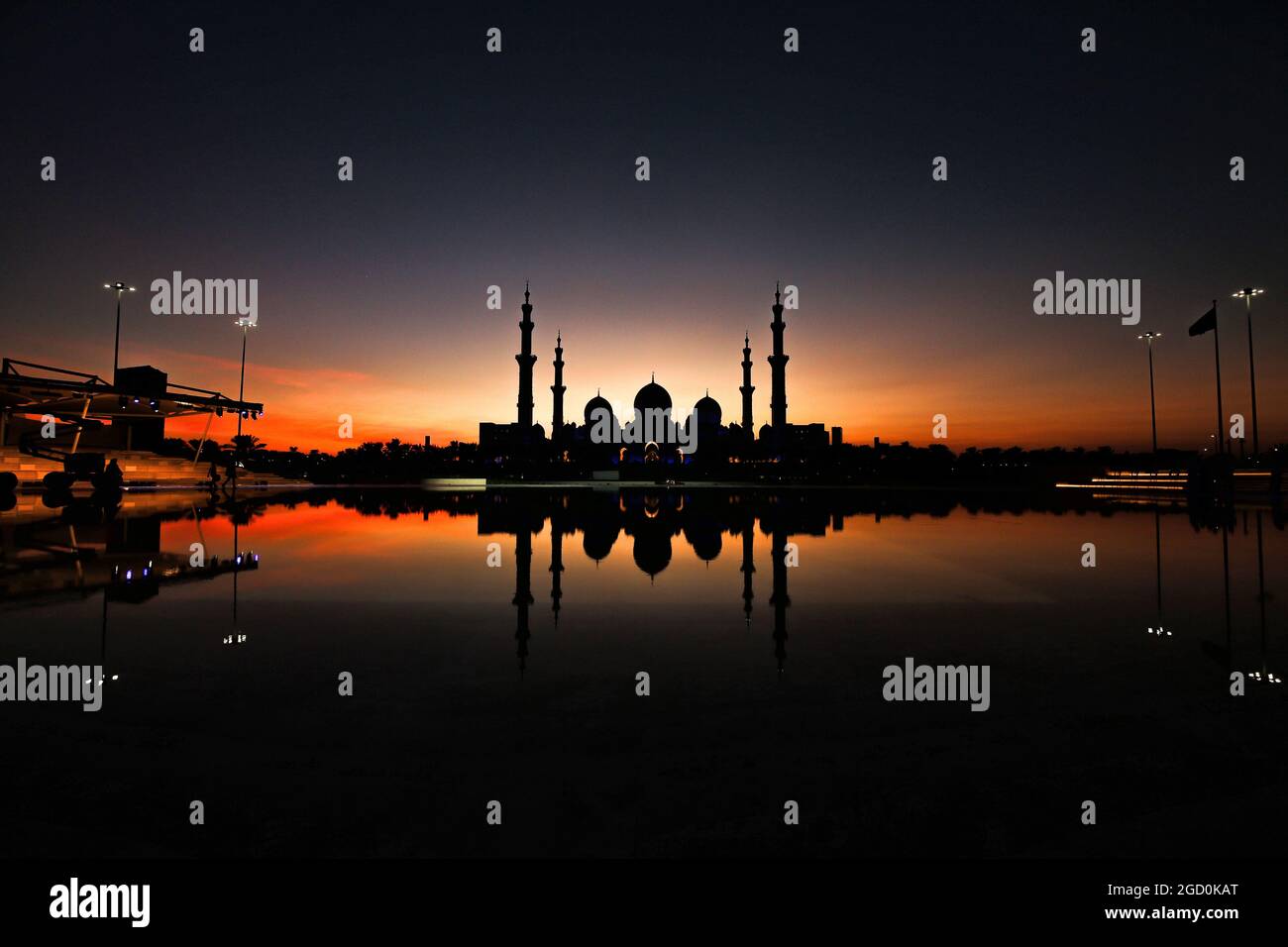 Vue panoramique d'Abu Dhabi. Grand Prix d'Abu Dhabi, jeudi 28 novembre 2019. Yas Marina circuit, Abu Dhabi, Émirats Arabes Unis. Banque D'Images