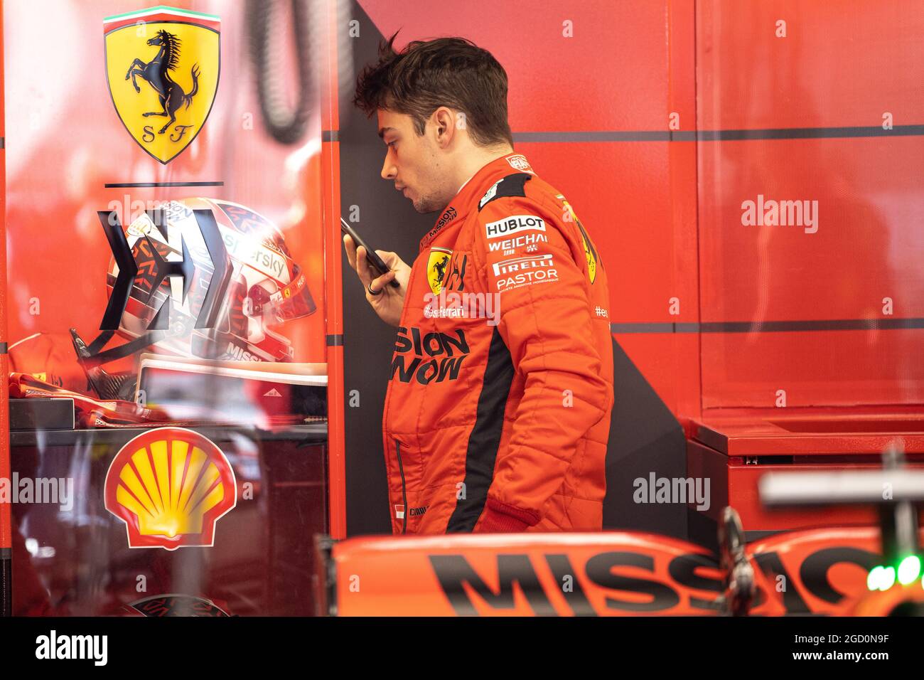Charles Leclerc (mon) Ferrari. Test de Formule 1, jour 1, mercredi 19 février 2020. Barcelone, Espagne. Banque D'Images