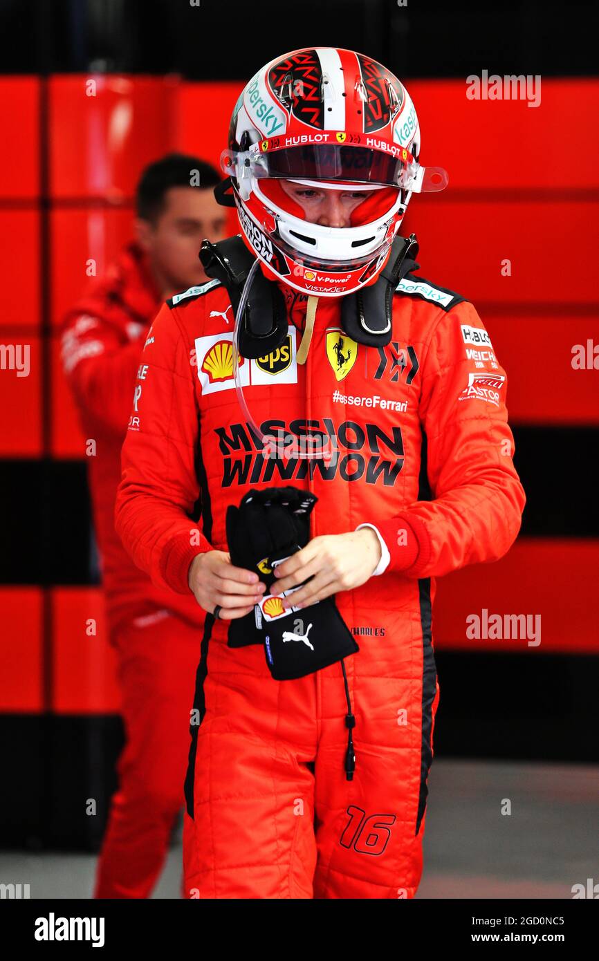 Charles Leclerc (mon) Ferrari. Test de Formule 1, jour 1, mercredi 19 février 2020. Barcelone, Espagne. Banque D'Images