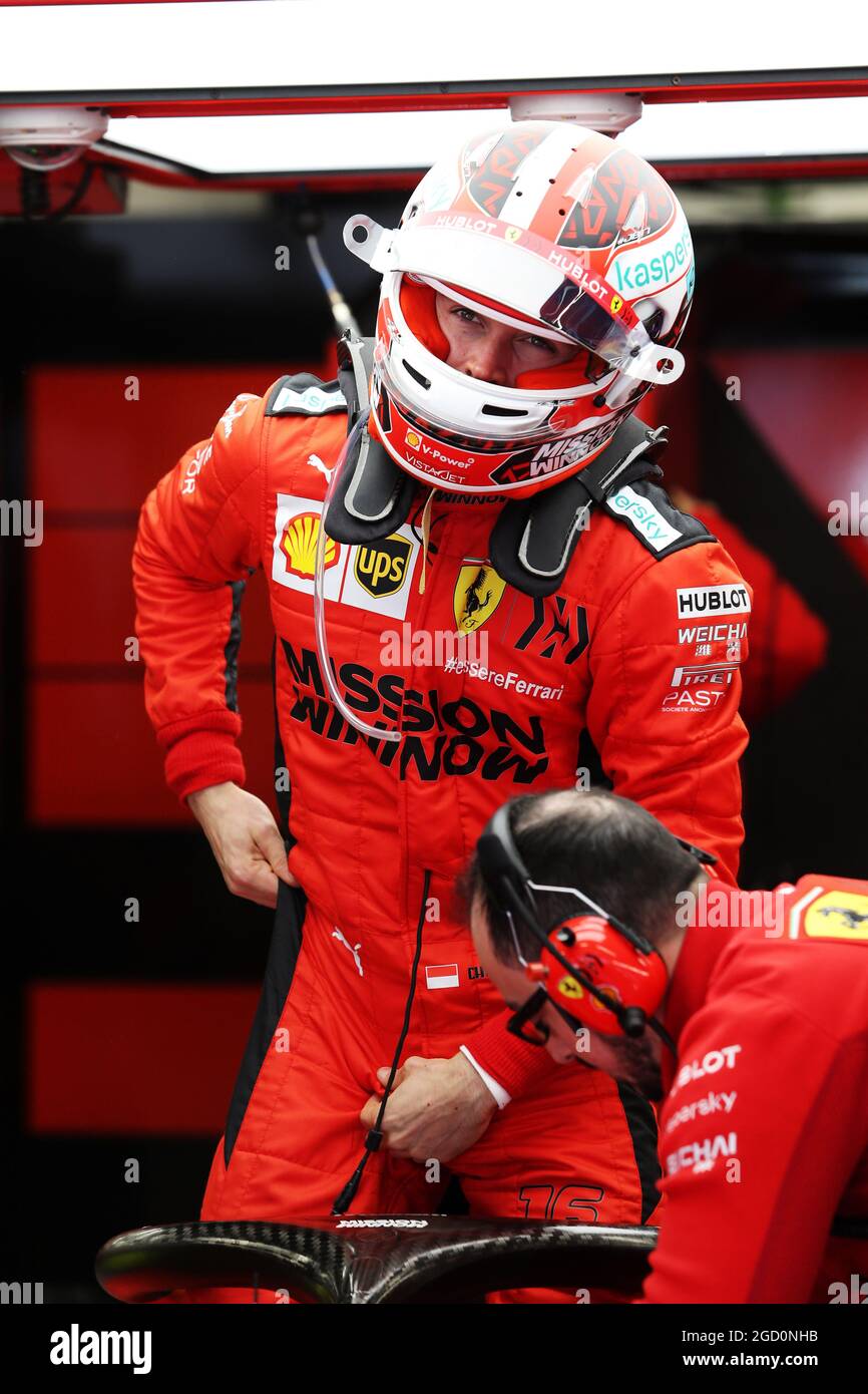 Charles Leclerc (mon) Ferrari. Test de Formule 1, jour 1, mercredi 19 février 2020. Barcelone, Espagne. Banque D'Images