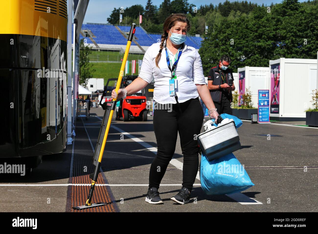 Ambiance de paddock. Grand Prix d'Autriche, jeudi 2 juillet 2020. Spielberg, Autriche. Banque D'Images