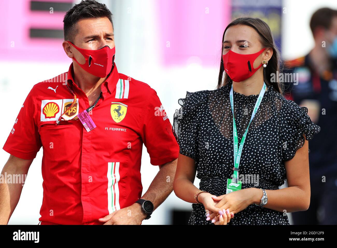 Charlotte sine (mon), petite amie de Charles Leclerc (mon) Ferrari. Grand Prix d'Italie, dimanche 6 septembre 2020. Monza Italie. Banque D'Images