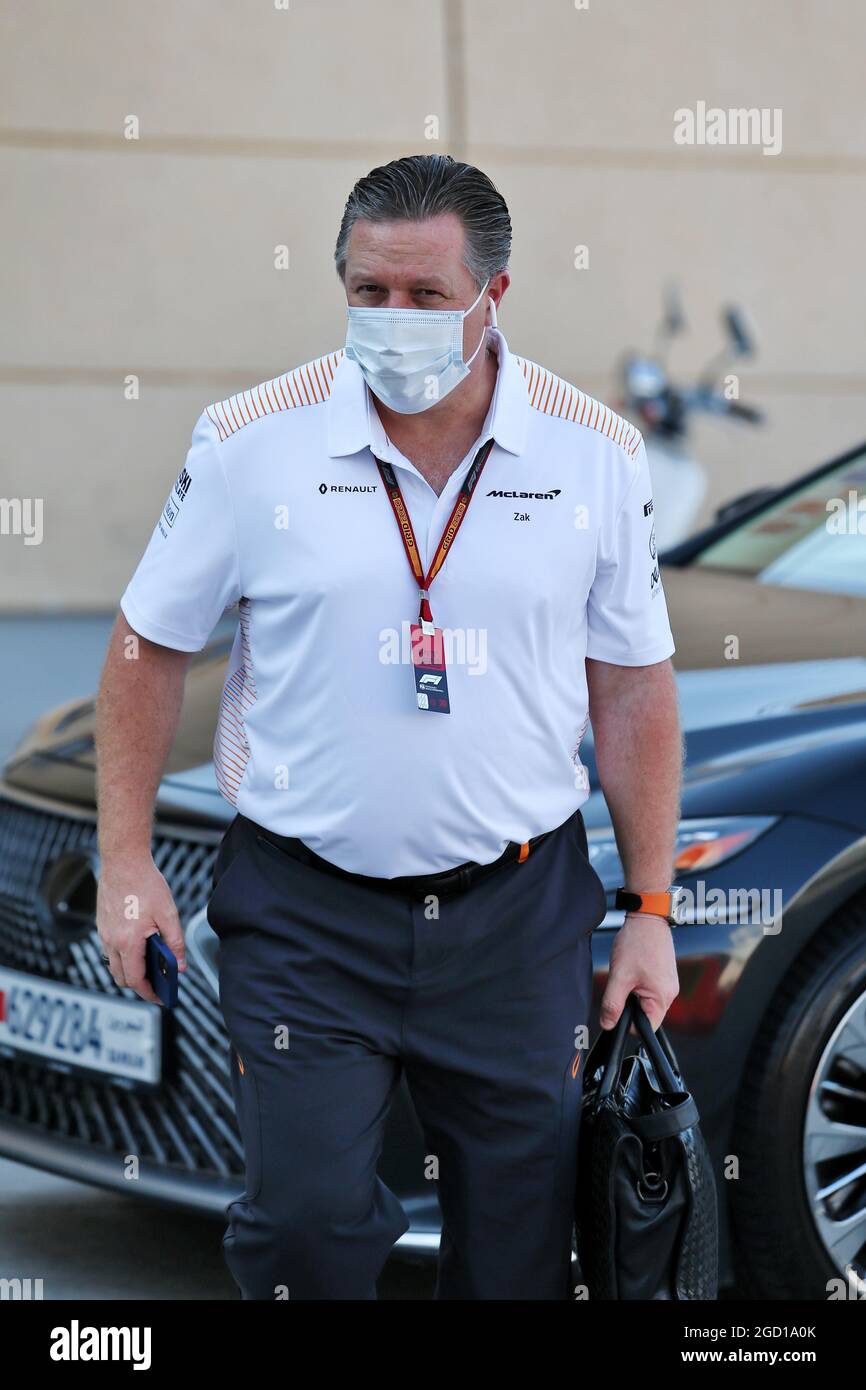 Zak Brown (États-Unis) Directeur exécutif de McLaren. Grand Prix de Sakhir, jeudi 3 décembre 2020. Sakhir, Bahreïn. Banque D'Images