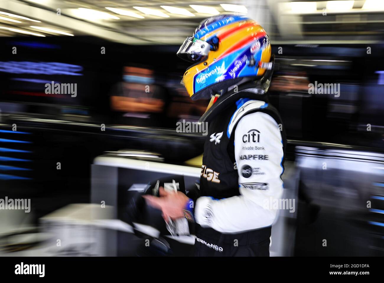 Fernando Alonso (ESP) Alpine F1 Team. Test de Formule 1, samedi 13 mars 2021. Sakhir, Bahreïn. Banque D'Images