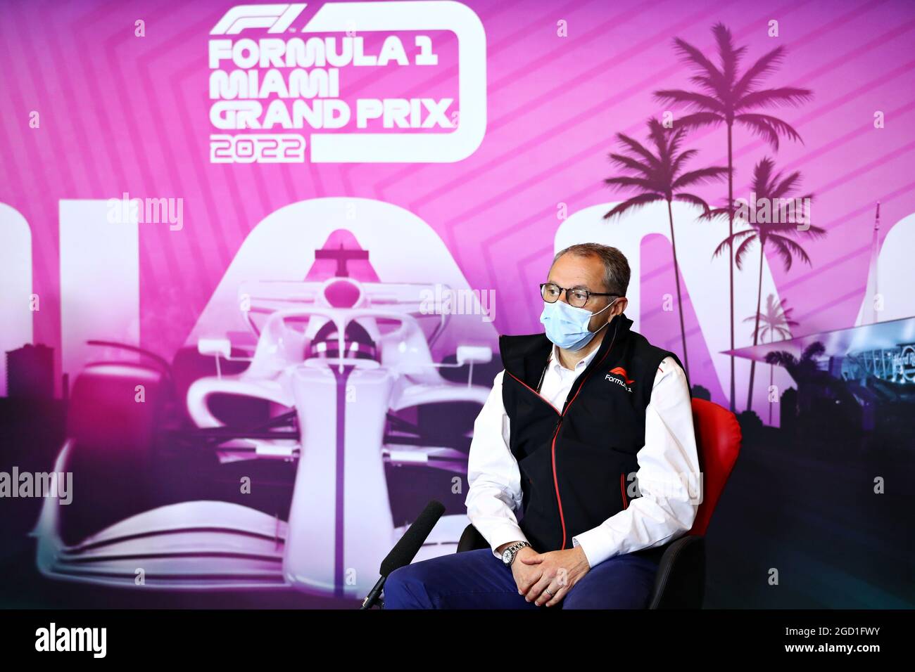 Stefano Domenicali (ITA) Président et chef de la direction de Formule 1 - annonce du Grand Prix de Miami. Grand Prix Emilia Romagna, dimanche 18 avril 2021. Imola, Italie. Image de pool FIA pour usage éditorial uniquement Banque D'Images