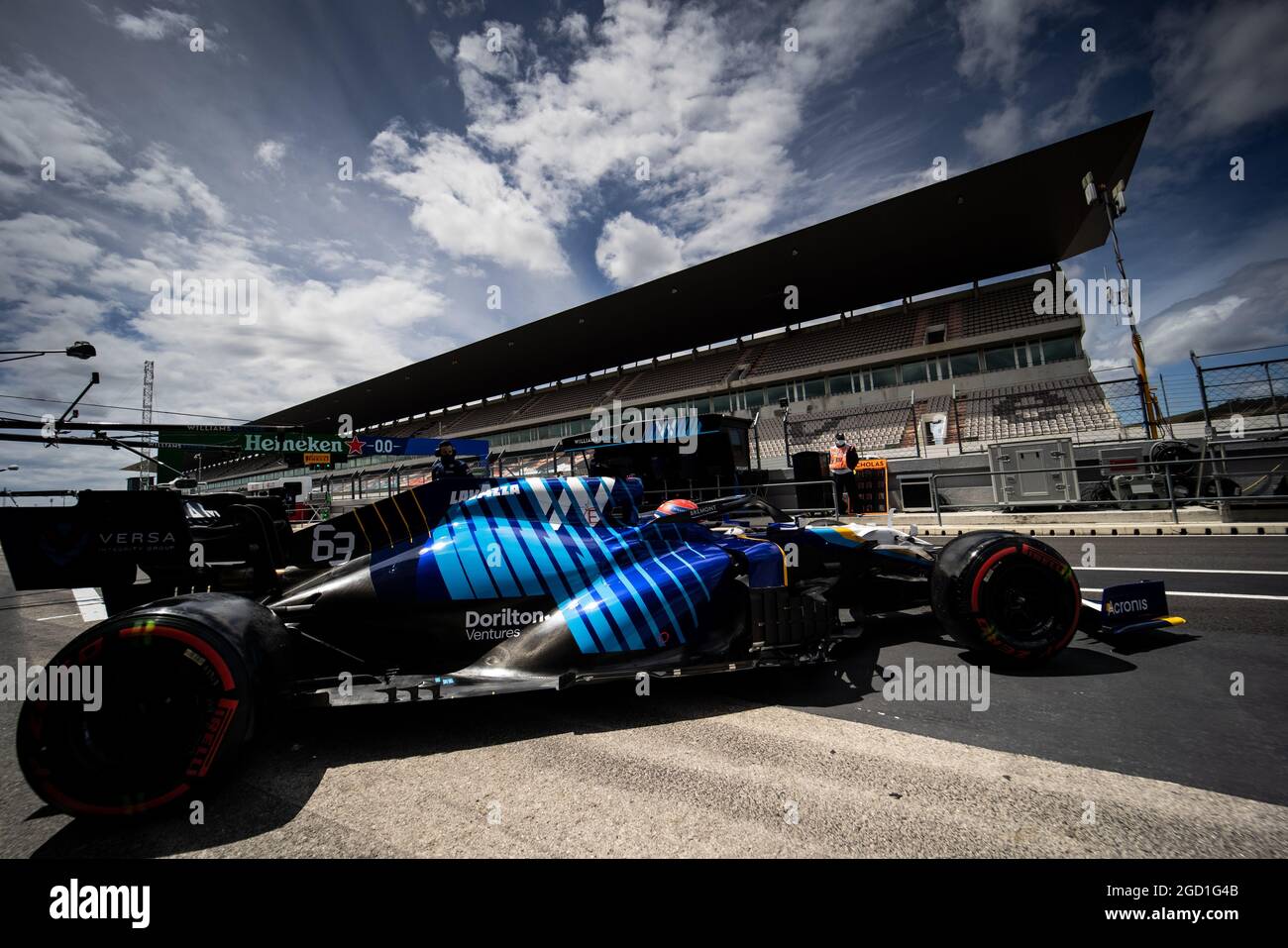 George Russell (GBR) Williams Racing FW43B. Grand Prix portugais, samedi 1er mai 2021. Portimao, Portugal. Banque D'Images