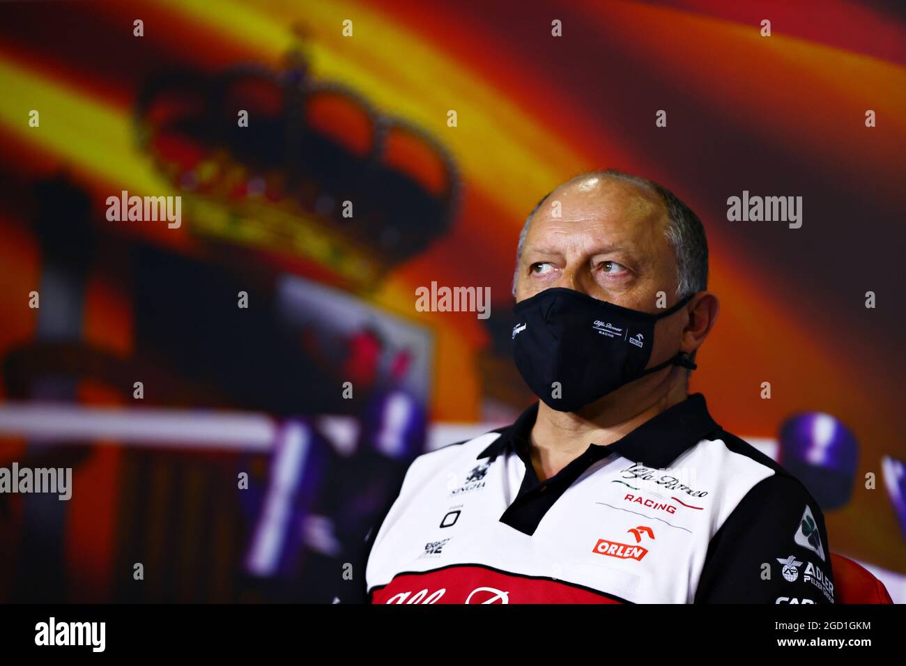 Frederic Vasseur (FRA) Alfa Romeo Racing Team Directeur de la Conférence de presse de la FIA. Grand Prix d'Espagne, vendredi 7 mai 2021. Barcelone, Espagne. Image de pool FIA pour usage éditorial uniquement Banque D'Images