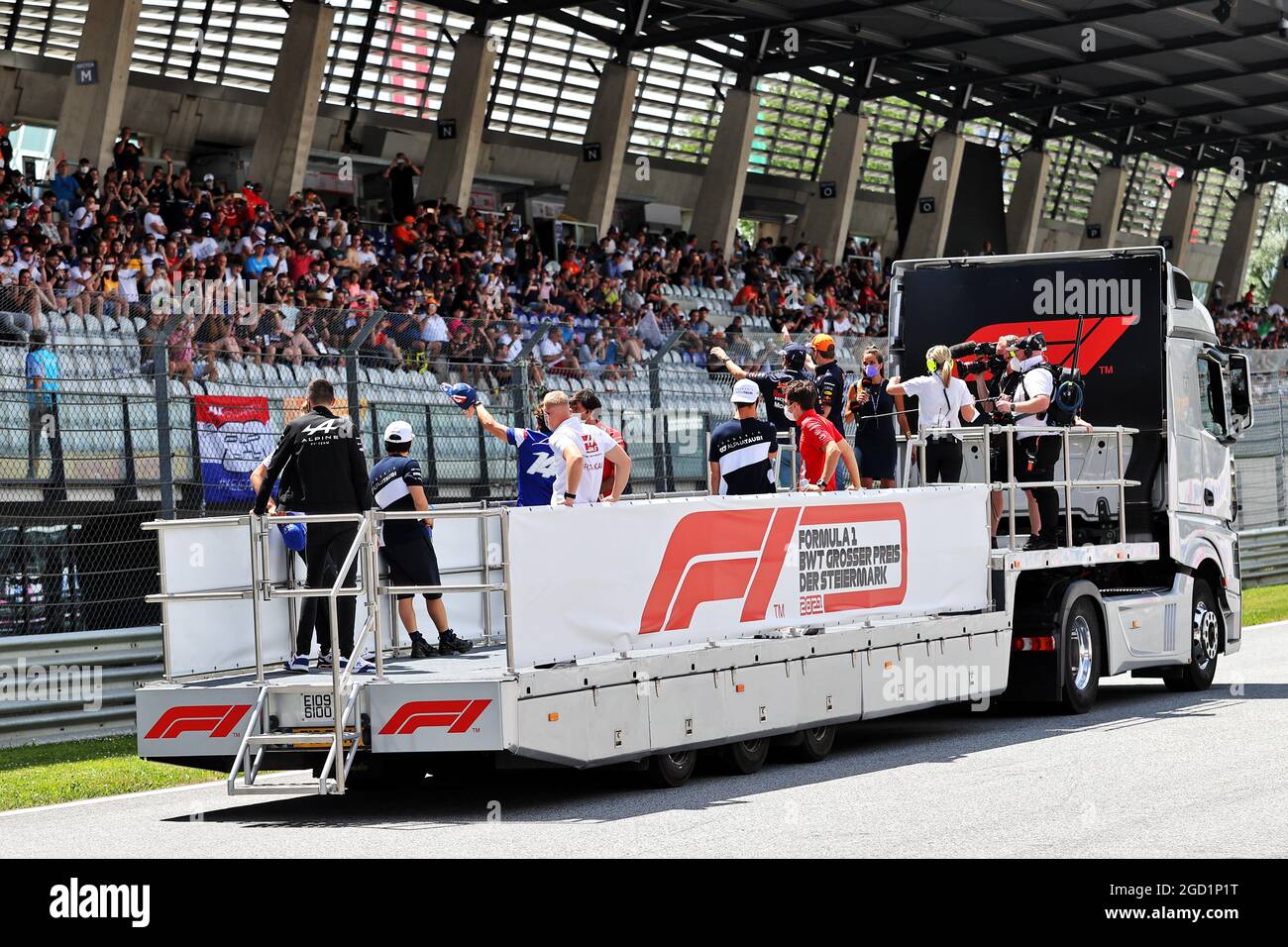 Parade des pilotes. Grand Prix Steiermark, dimanche 27 juin 2021. Spielberg, Autriche. Banque D'Images