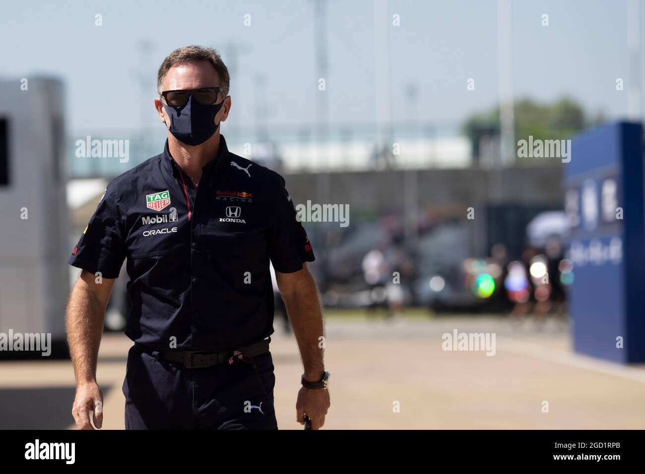 Christian Horner (GBR) Directeur de l'équipe Red Bull Racing. Grand Prix de Grande-Bretagne, vendredi 16 juillet 2021. Silverstone, Angleterre. Banque D'Images