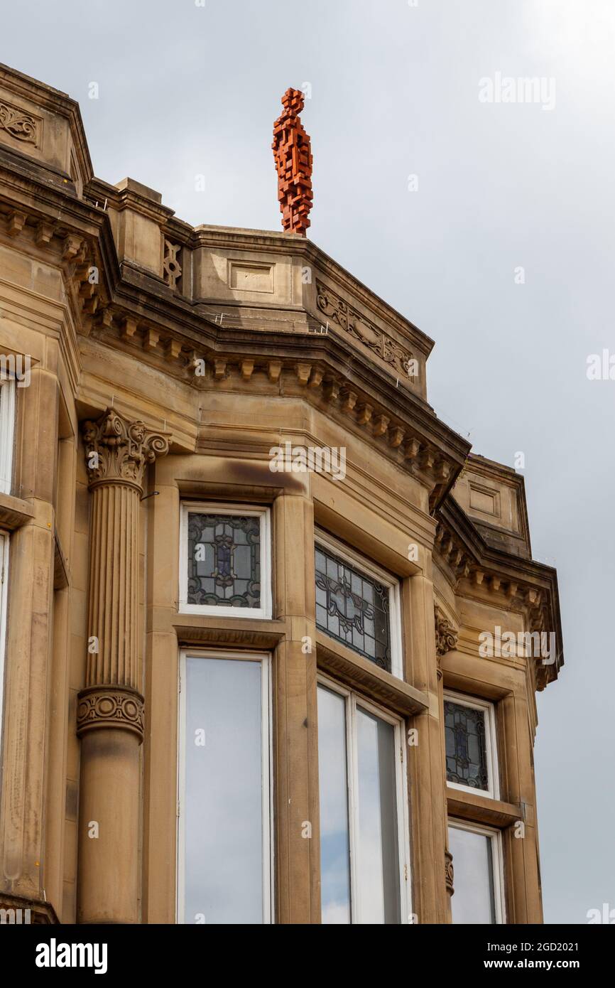 La sculpture Antony Gormley à Dewsbury en août 2021 Banque D'Images