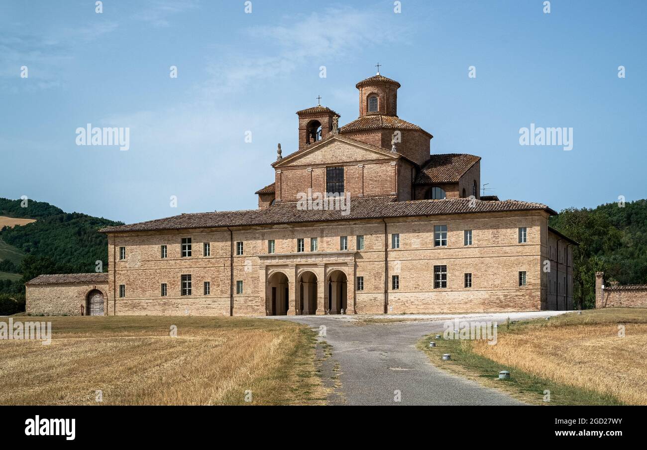 Église du couvent Saint-Jean-Baptiste au Barco ducal -pavillon de chasse-, Urbania, province de Pesaro et Urbino, Marche, Italie Banque D'Images
