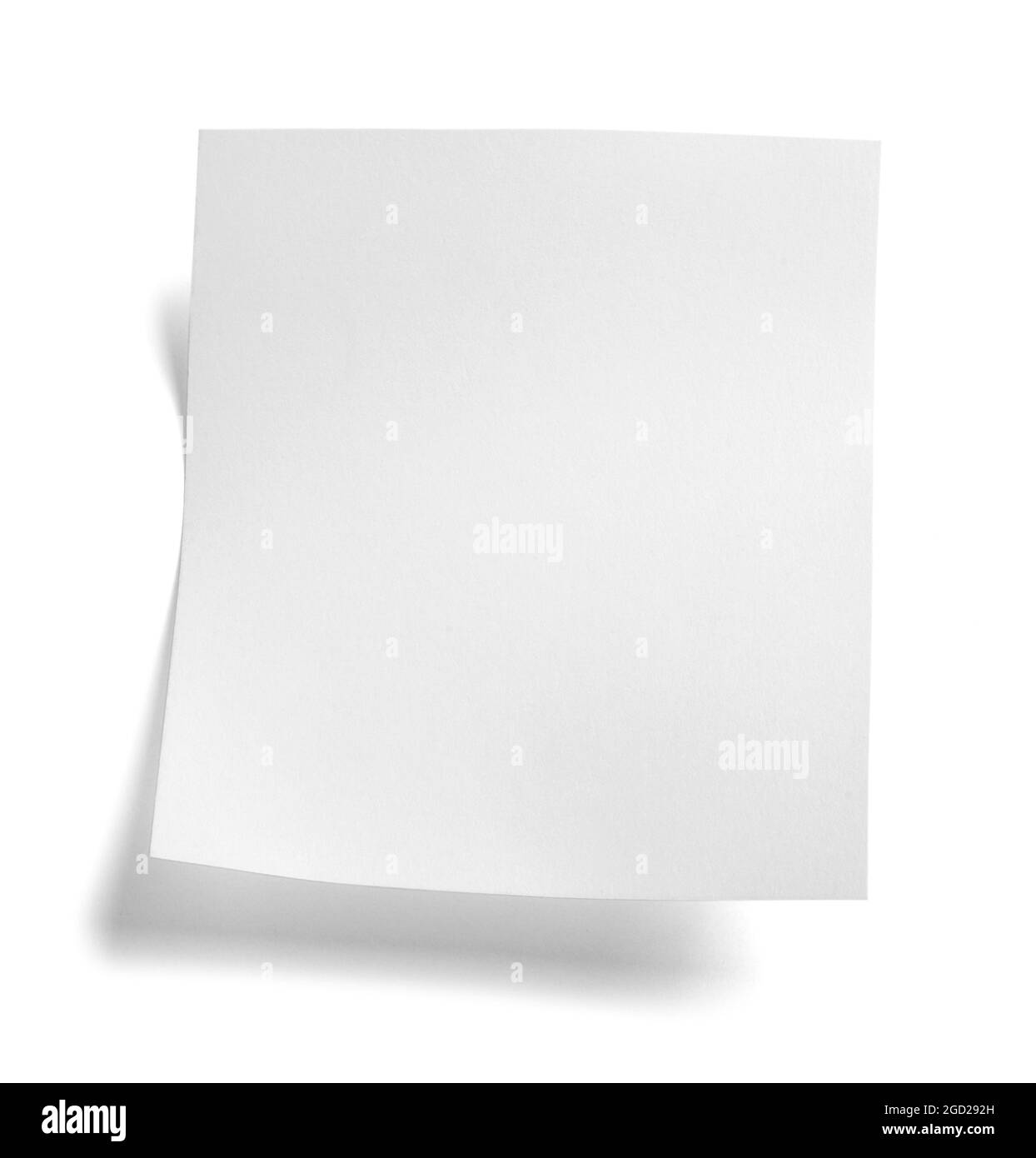 message papier rappel de note blanc arrière-plan bureau affaires blanc vide étiquette de page Banque D'Images