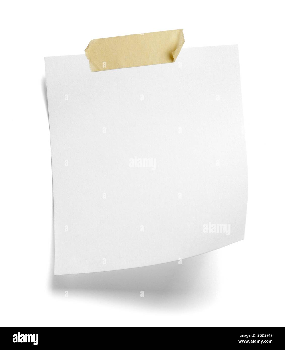 message papier rappel de note blanc arrière-plan bureau affaires blanc vide page étiquette ruban adhésif Banque D'Images