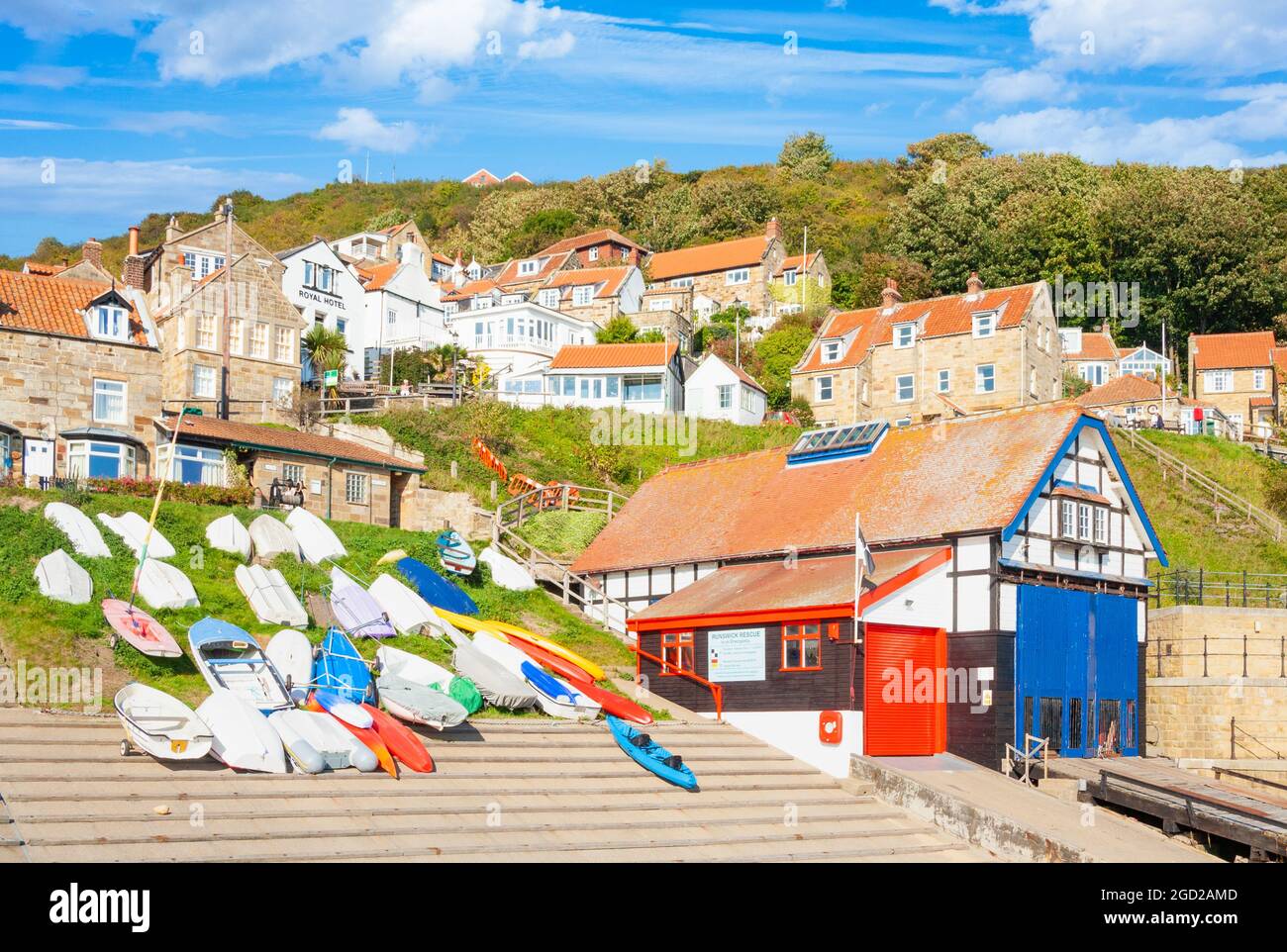 Runswick Bay, Yorkshire du Nord, Angleterre. ROYAUME-UNI Banque D'Images