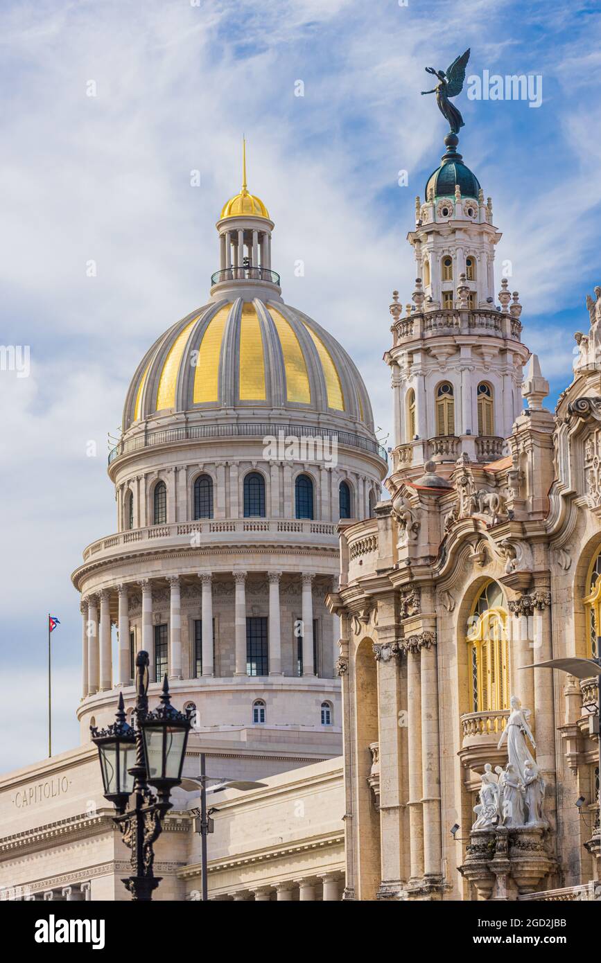 El Capitolio et le Grand Théâtre de la Havane, Cuba Banque D'Images