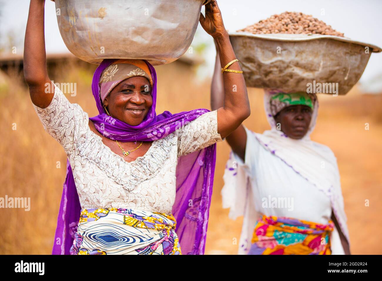 L'USAID et l'Alliance mondiale Shea s'associent pour relier les femmes des villages d'Afrique de l'Ouest au marché mondial ca. 21 février 2018 Banque D'Images
